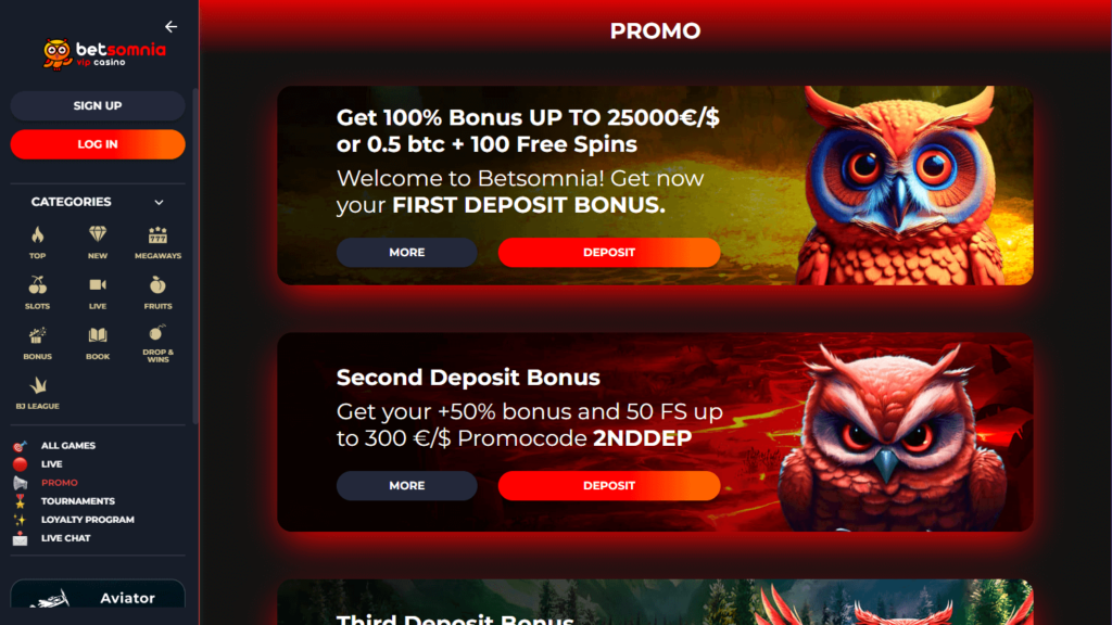 Betsomnia Casino Promo 2025